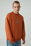 MINTY Erkek Yuvarlak Yaka 3 İplik Turuncu Sweatshirt