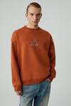 MINTY Erkek Yuvarlak Yaka 3 İplik Turuncu Sweatshirt