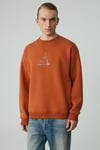 MINTY Erkek Yuvarlak Yaka 3 İplik Turuncu Sweatshirt