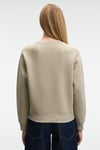 MIRELLAN Kadın Baskılı Yuvarlak Yaka Regular Fit Taş Rengi Sweatshirt