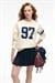 MIRELLAN Kadın Baskılı Yuvarlak Yaka Regular Fit Ekru Sweatshirt