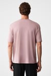 MOCASSIN Erkek %100 Pamuk Baskılı Relaxed Fit Yuvarlak Yaka Kısa Kollu Koyu Pembe T-Shirt