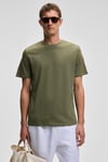 MOCASSIN Erkek %100 Pamuk Baskılı Relaxed Fit Yuvarlak Yaka Kısa Kollu Haki T-Shirt