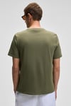 MOCASSIN Erkek %100 Pamuk Baskılı Relaxed Fit Yuvarlak Yaka Kısa Kollu Haki T-Shirt