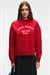 MOREVESSA Kadın Regular Fit Baskı Detaylı Yuvarlak Yakalı Kırmızı Sweatshirt