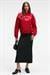 MOREVESSA Kadın Regular Fit Baskı Detaylı Yuvarlak Yakalı Kırmızı Sweatshirt