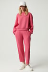 MORGANA Kadın Bisiklet Yaka Uzun Kollu Pembe Sweatshirt