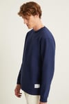 NATAS Erkek Yumuşacık Kumaşlı Regular Organik Cotton Yuvarlak Yakalı Lacivert Sweatshirt
