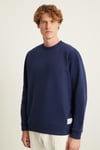 NATAS Erkek Yumuşacık Kumaşlı Regular Organik Cotton Yuvarlak Yakalı Lacivert Sweatshirt