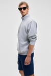 NESTOR Erkek Relaxed Fit Dik Yakalı Yarım Fermuarlı Uzun Kollu Grimelanj Sweatshirt
