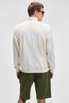 NESTOR Erkek Relaxed Fit Dik Yakalı Yarım Fermuarlı Uzun Kollu Ekru Sweatshirt