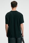 NIBBLE Erkek Oversize %100 Pamuk Baskılı Yuvarlak Yaka Siyah T-Shirt