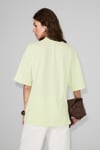 NITZA Kadın %100 Pamuk Oversize Bisiklet Yaka Mint Yeşil T-Shirt