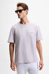 NOIR Erkek%100 Organik Pamuk  Bisiklet Yaka Kısa Kol Regular Lila T-Shirt