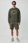 NORTON Erkek Yuvarlak Yaka 3 İplik Haki Sweatshirt