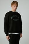 NORTON Erkek Yuvarlak Yaka 3 İplik Siyah Sweatshirt