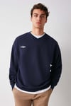 OFF  Oversize Lacivert  Sweatshirt