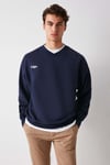 OFF  Oversize Lacivert  Sweatshirt