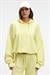 OLVERA Kadın Kapüşonlu Etek Ucu Balon Oversize Sarı Sweatshirt