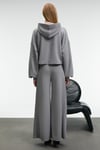 ORMIRA Kadın Oversize Fit Yanları Cepli Lastikli Bel Gri Eşofman Altı