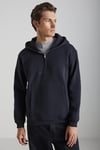 PAVLE Erkek Kapüşonlu Kanguru Cepli Fermuar Yakalı Antrasit Sweatshirt
