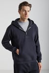 PAVLE Erkek Kapüşonlu Kanguru Cepli Fermuar Yakalı Antrasit Sweatshirt