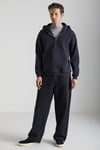 PAVLE Erkek Kapüşonlu Kanguru Cepli Fermuar Yakalı Antrasit Sweatshirt
