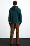 PAVLE Erkek Pamuk-Polyester Kapüşonlu Yeşil Sweatshirt