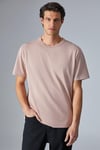 PELTZ Erkek Relaxed Bisiklet Yaka Kısa Kollu Gül Kurusu T-Shirt