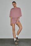 PETAL Kadın Esnek Kumaşlı Beli Lastikli Relaxed Fit Pembe Şort