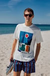 PROVENCE Erkek Bisiklet Yaka %100 Organik Pamuklu Regular Fit Beyaz T-Shirt