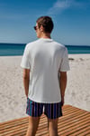 PROVENCE Erkek Bisiklet Yaka %100 Organik Pamuklu Regular Fit Beyaz T-Shirt