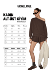 PUNNUET Kadın Organik Pamuklu Kayık Yaka Beli Lastikli Çift Cepli Relaxed Acı Kahve Alt-Üst Takım