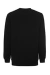 Raırok Erkek İçi Polarlı Comfort Bej Oversize Nakışlı Siyah Sweatshirt