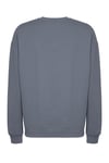 Raırok Erkek İçi Polarlı Comfort Bej Oversize Nakışlı Koyu Gri Sweatshirt