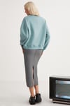 RAKETI  Relaxed Yeşil Tekli Sweatshirt