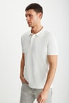 RAMADANP005 Erkek 100% Pamuk Ekru Polo Yaka T-Shirt
