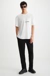 RAMADANP013 Erkek %100Pamuk Bisiklet Yaka Baskılı Ekru T-Shirt