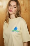 RAVELLO Kadın Yumuşak Ve Organik Pamuklu Baskı Detaylı Taş Rengi T-Shirt