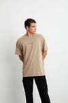 RIVER  Oversize Bej  T-Shirt