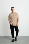 RIVER  Oversize Bej  T-Shirt