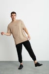 RIVER  Oversize Bej  T-Shirt