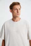 RIVER  Oversize Taş Rengi  T-Shirt