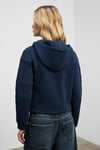 ROBINA Kadın Şardonlu Kapüşonlu Nakış Detaylı Lacivert Sweatshirt