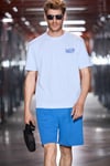 ROOMY Erkek %100 Organik Pamuklu Yuvarlak Yakalı Baskı Detaylı Comfort Fit Mavi T-Shirt