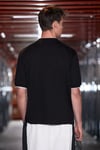 ROUGH Erkek %100 Organik Pamuklu Kontrast Biyeli Baskı Detaylı Regular Fit Siyah T-Shirt