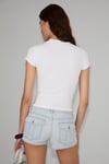 SALMA Kadın Yumuşak %100 Organik Pamuklu Dünya Kupasına Özel Baskılı Beyaz T-Shirt