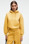 SELENE Kadın Kapüşonlu Kangru Cepli Regular Fit Sarı Sweatshirt
