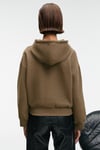 SELENE Kadın Kapüşonlu Kangru Cepli Regular Fit Vizon Sweatshirt