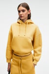 SELENE Kadın Kapüşonlu Kangru Cepli Regular Fit Sarı Sweatshirt